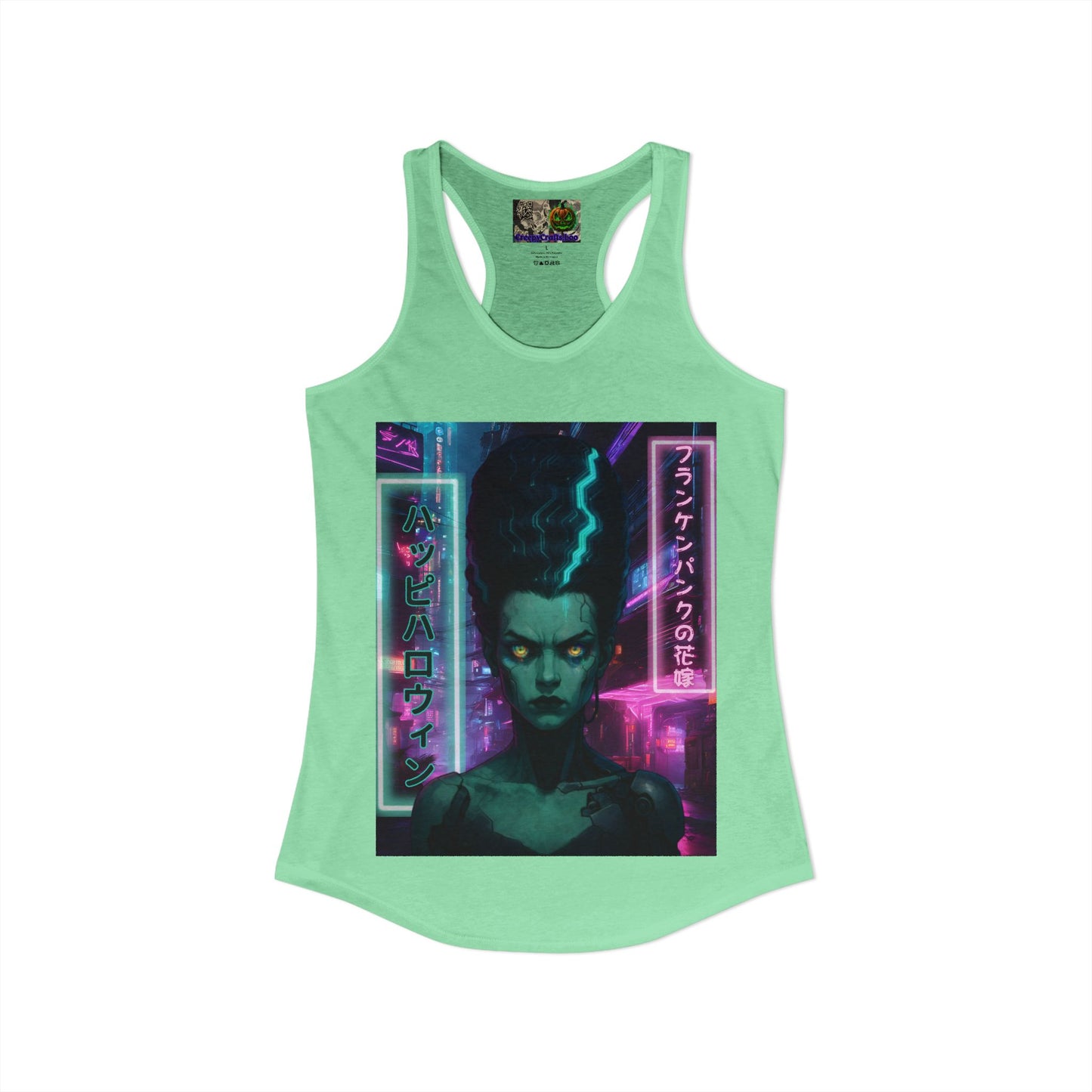Bride of Frankenpunk Women's Racerback Tank Top by CreepyCrafts.boo