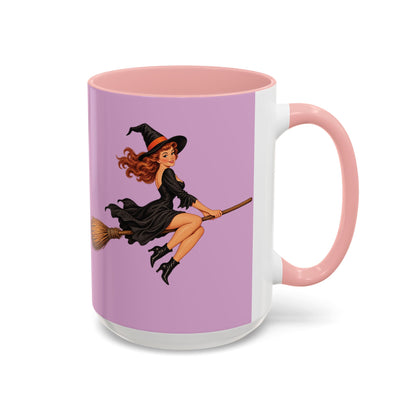 Hazel Hex Pink Accent Mug by CreepyCrafts.boo