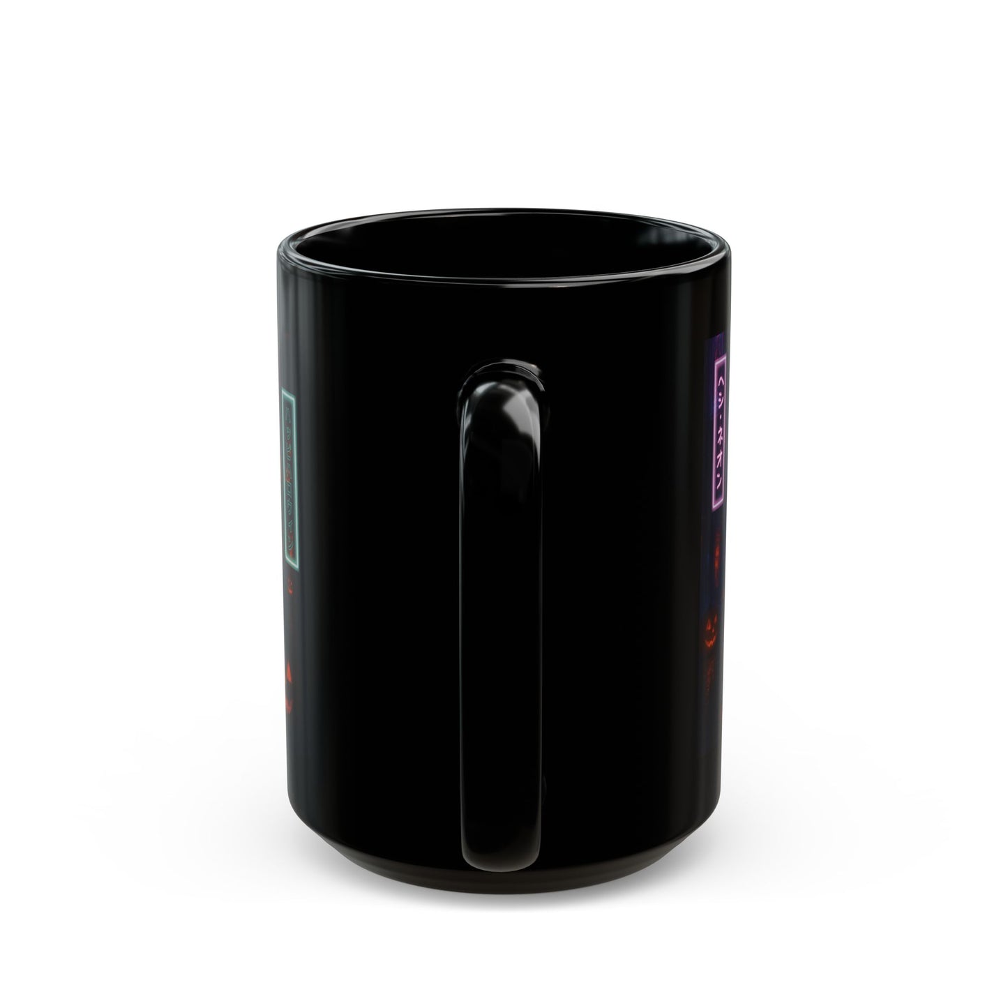 Hethyr Neon Black Mug by CreepyCrafts.boo