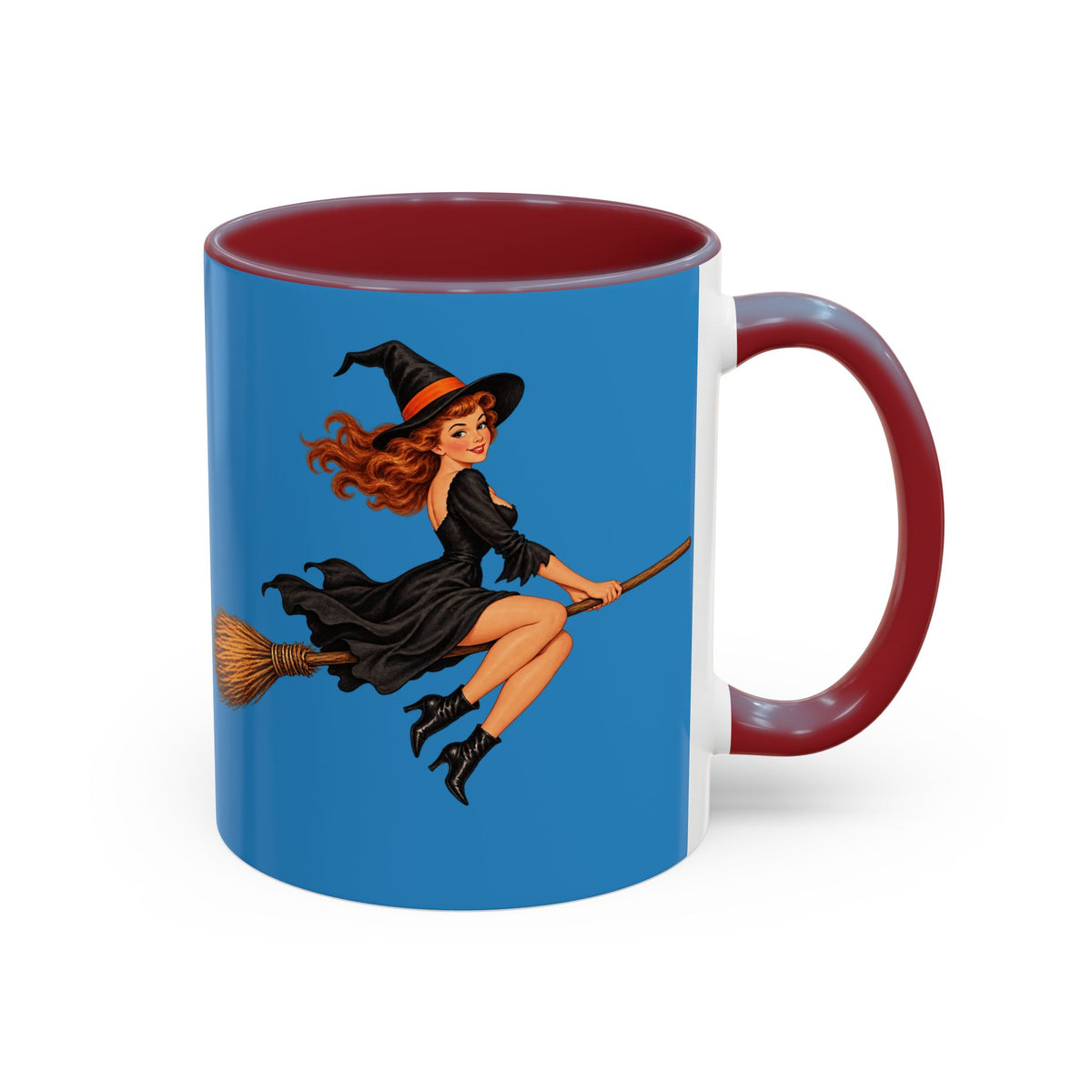 Hazel Hex Blue Accent Mug by CreepyCrafts.boo