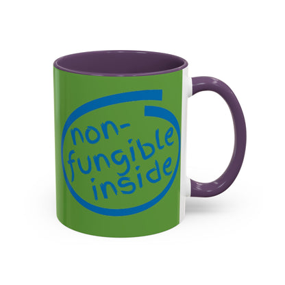 Non-Fungible Inside Green Accent Mug by cypherpunkgear.com