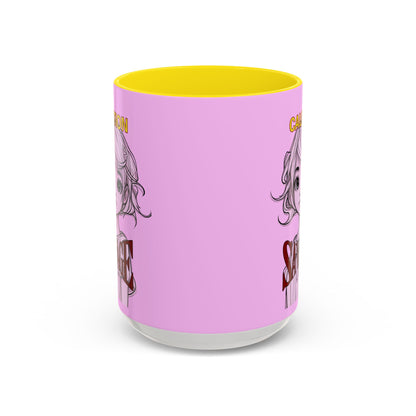 Caution, Savage Pink Accent Mug by cypherpunkgear.com