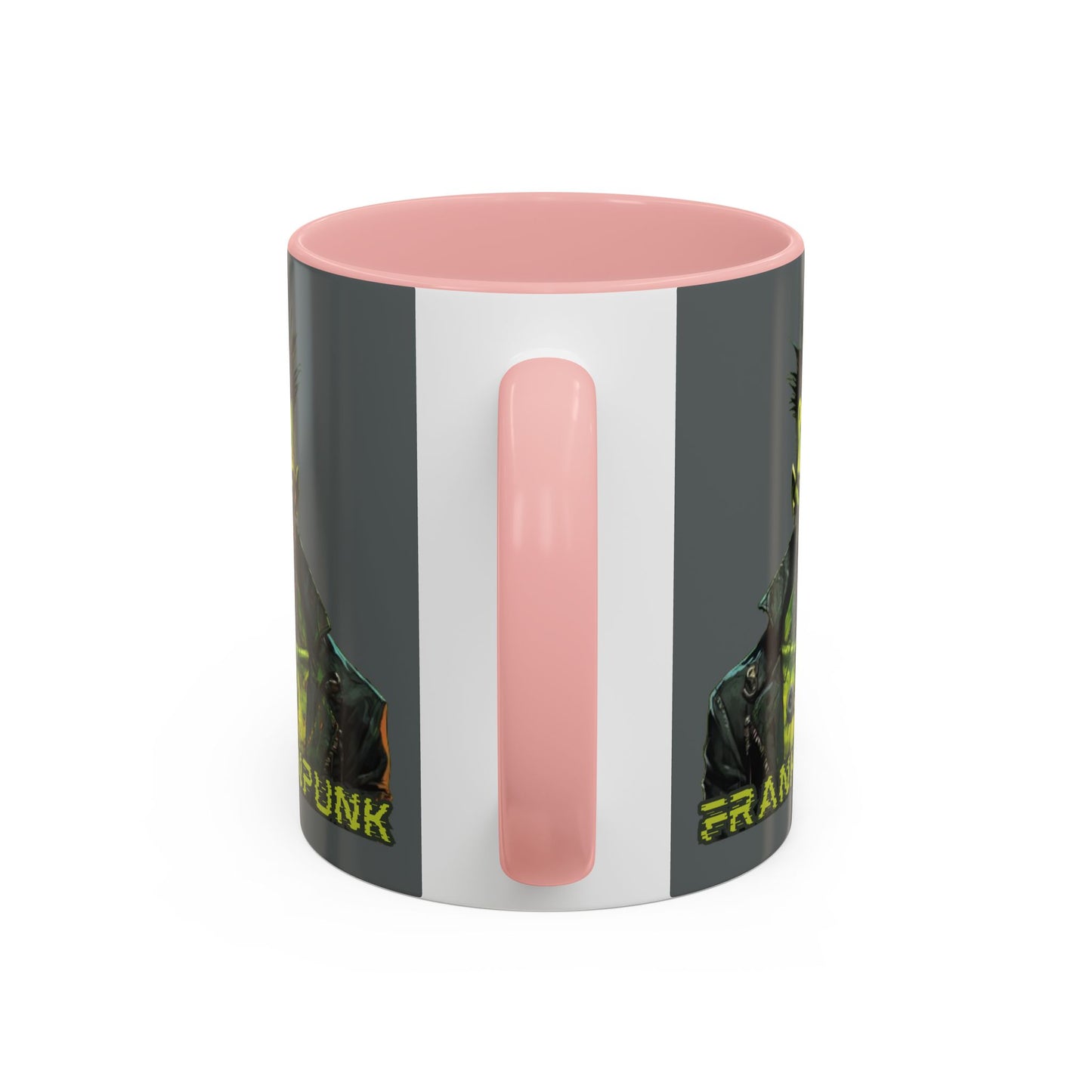 Frankenpunk Grey Accent Mug by CreepyCrafts.boo