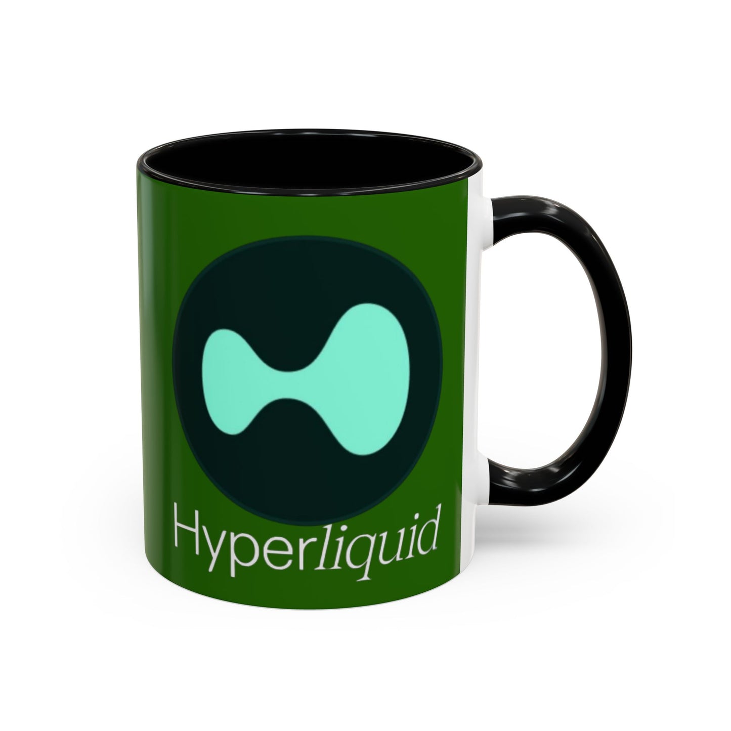 Hyperliquid White font Green Accent Mug by cypherpunkgear.com