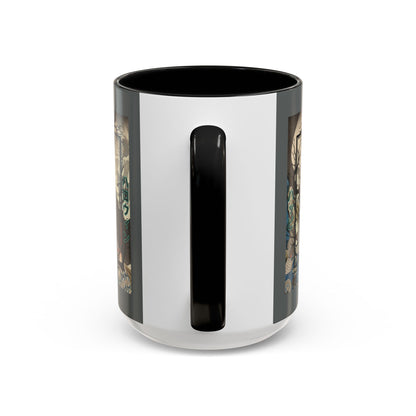 Yōkai Happy Halloween Grey Accent Mug by CreepyCrafts.boo
