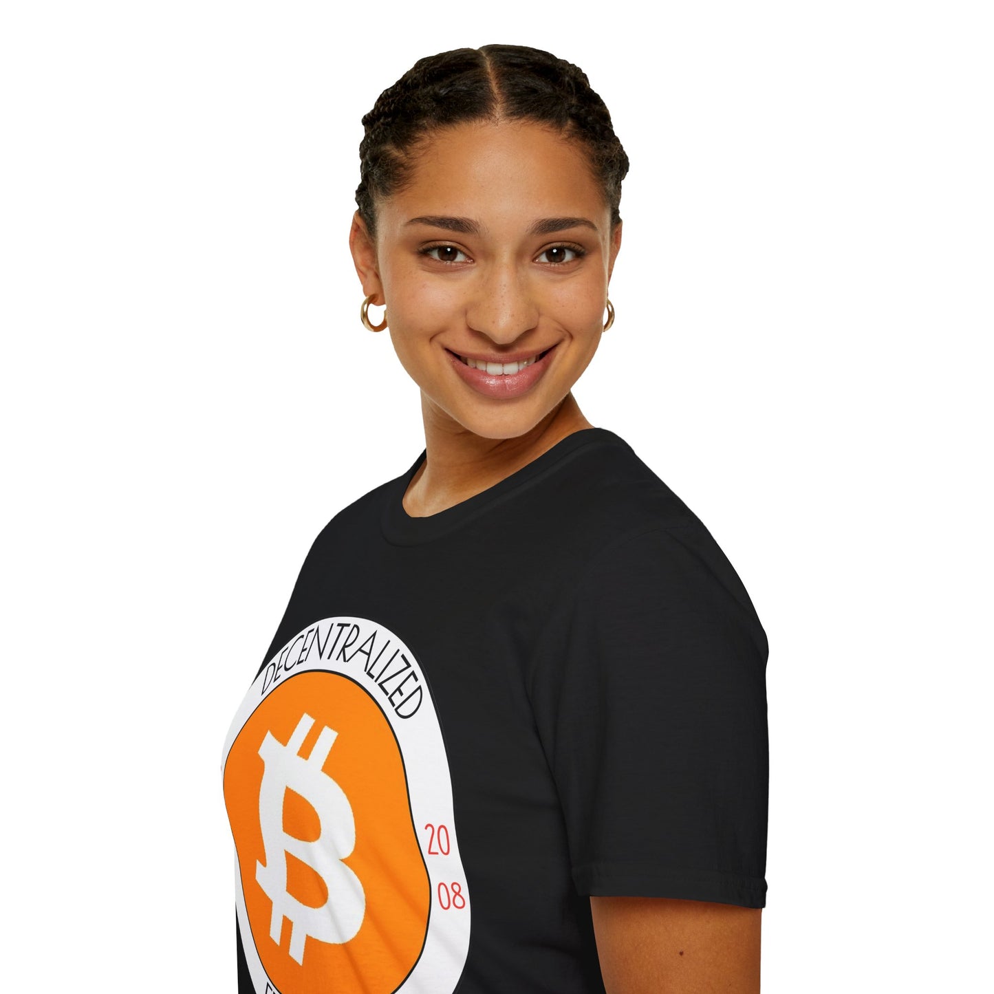 Bitcoin Decentralized Freedom Dark colors Unisex T-Shirt by cypherpunkgear.com