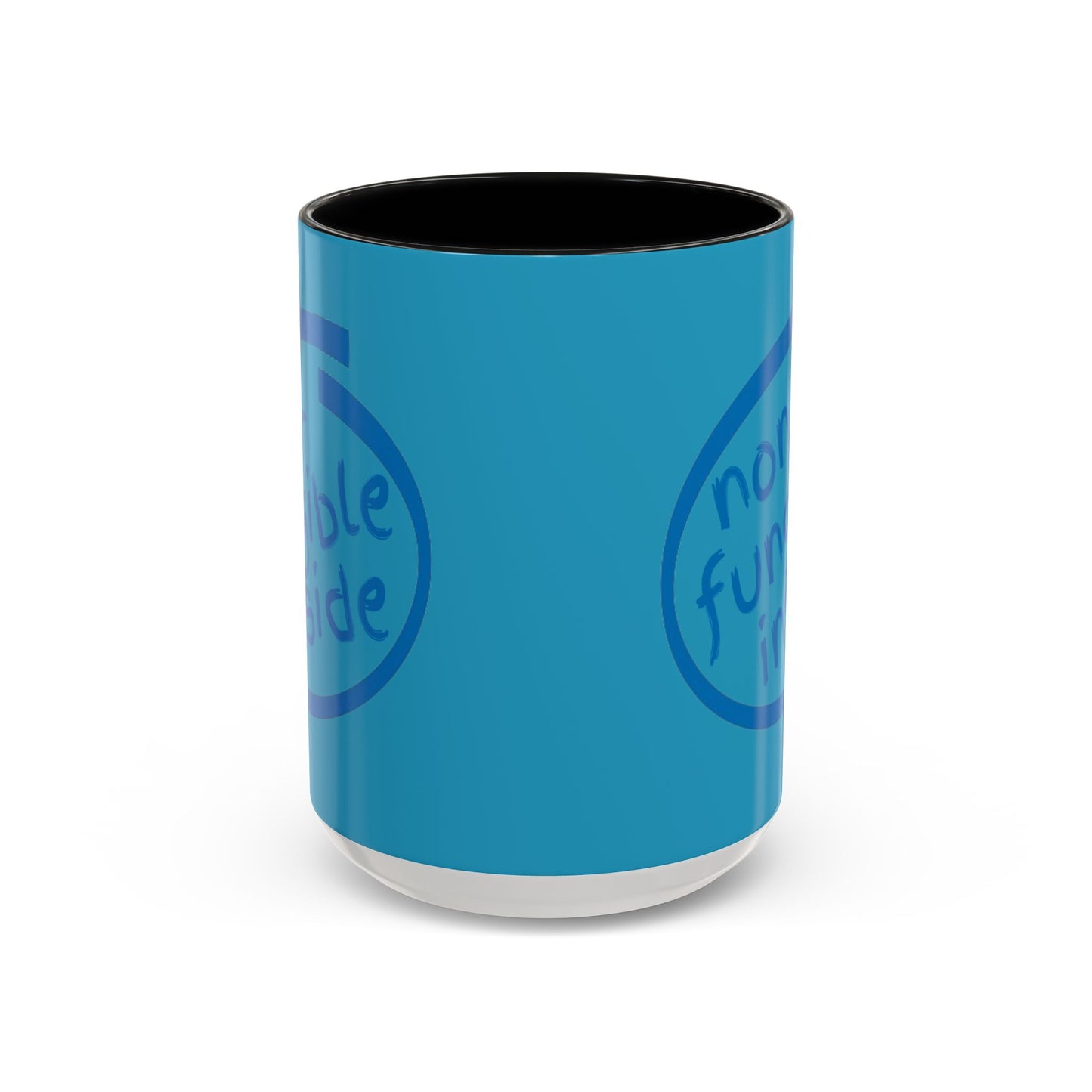 Non-Fungible Inside Turquoise Accent Mug by cypherpunkgear.com