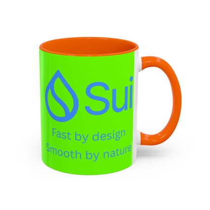 SUI Green Accent Mug by cypherpunkgear.com