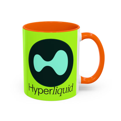 Hyperliquid Black font Green Accent Mug by cypherpunkgear.com