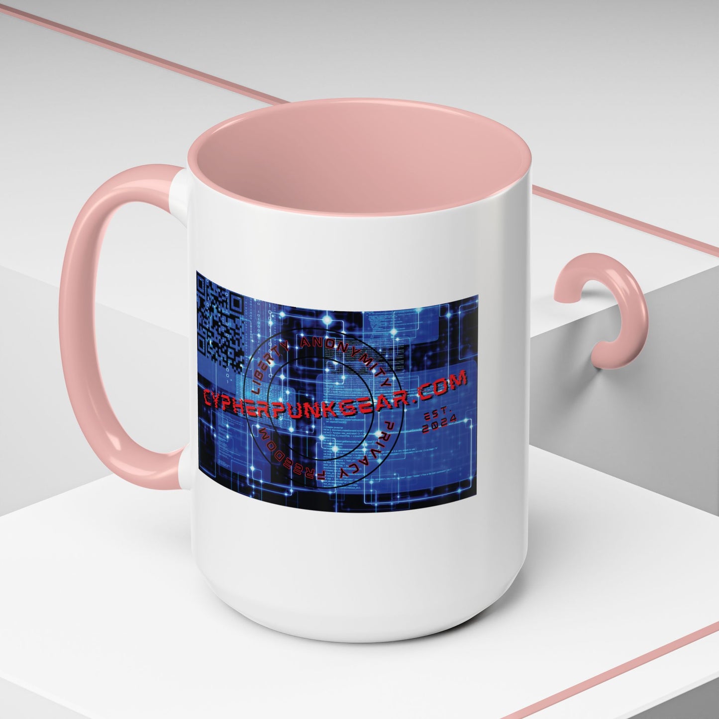 ¡Cypherpunkgear por cypherpunkgear! Taza de café decorativa (11, 15 oz)