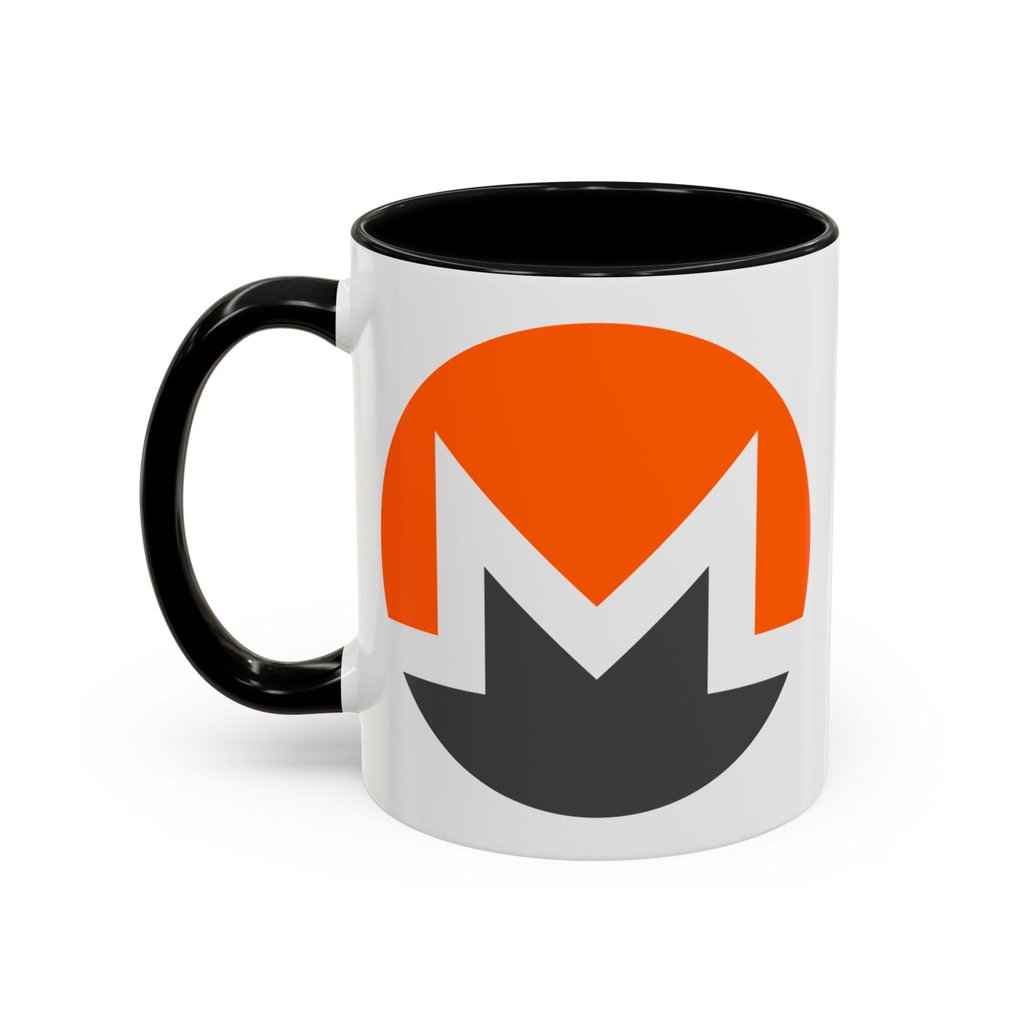 Monero (XMR) White Accent Mug by cypherpunkgear.com