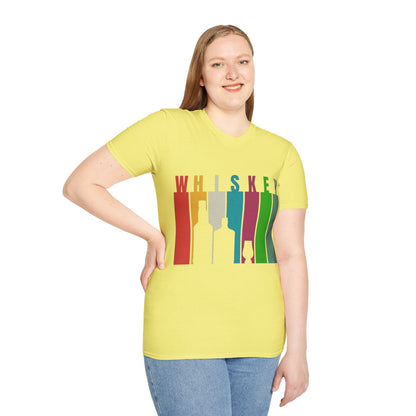 Whiskey spelled with an 'e' Light colors Unisex T-Shirt by cypherpunkgear.com