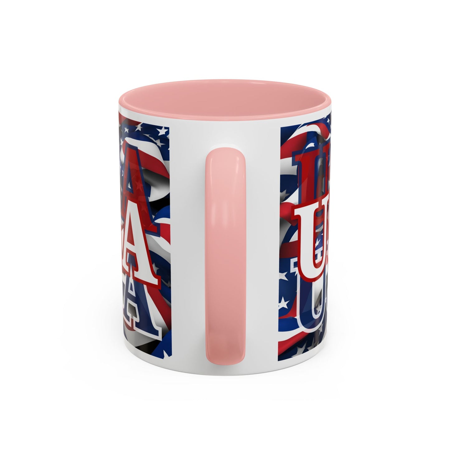 USA White font Center Patriot Accent Mug by cypherpunkgear.com