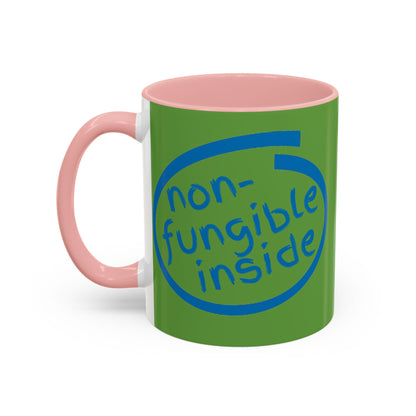 Non-Fungible Inside Green Accent Mug by cypherpunkgear.com
