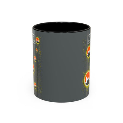 Monero (XMR) don't assume your freedoms are assured Grey Accent Mug by cypherpunkgear.com