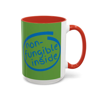 Non-Fungible Inside Green Accent Mug by cypherpunkgear.com