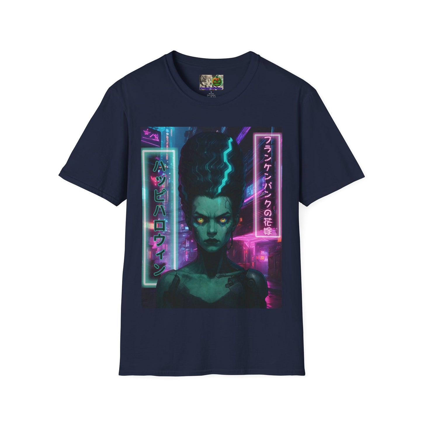 Bride of Frankenpunk Dark colors Unisex T-Shirt by CreepyCrafts.boo