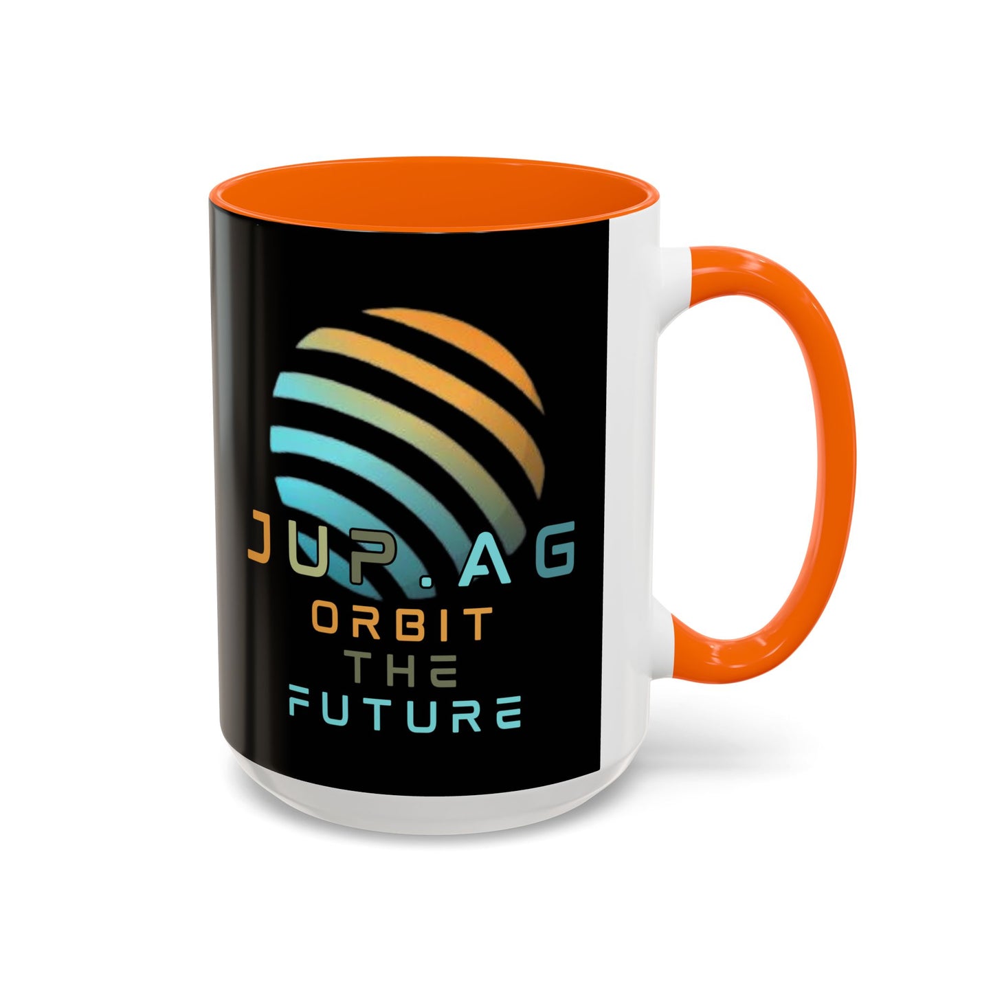Jupiter (JUP) Orbit the Future Black Accent Mug by cypherpunkgear.com