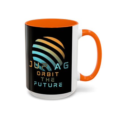 Jupiter (JUP) Orbit the Future Black Accent Mug by cypherpunkgear.com