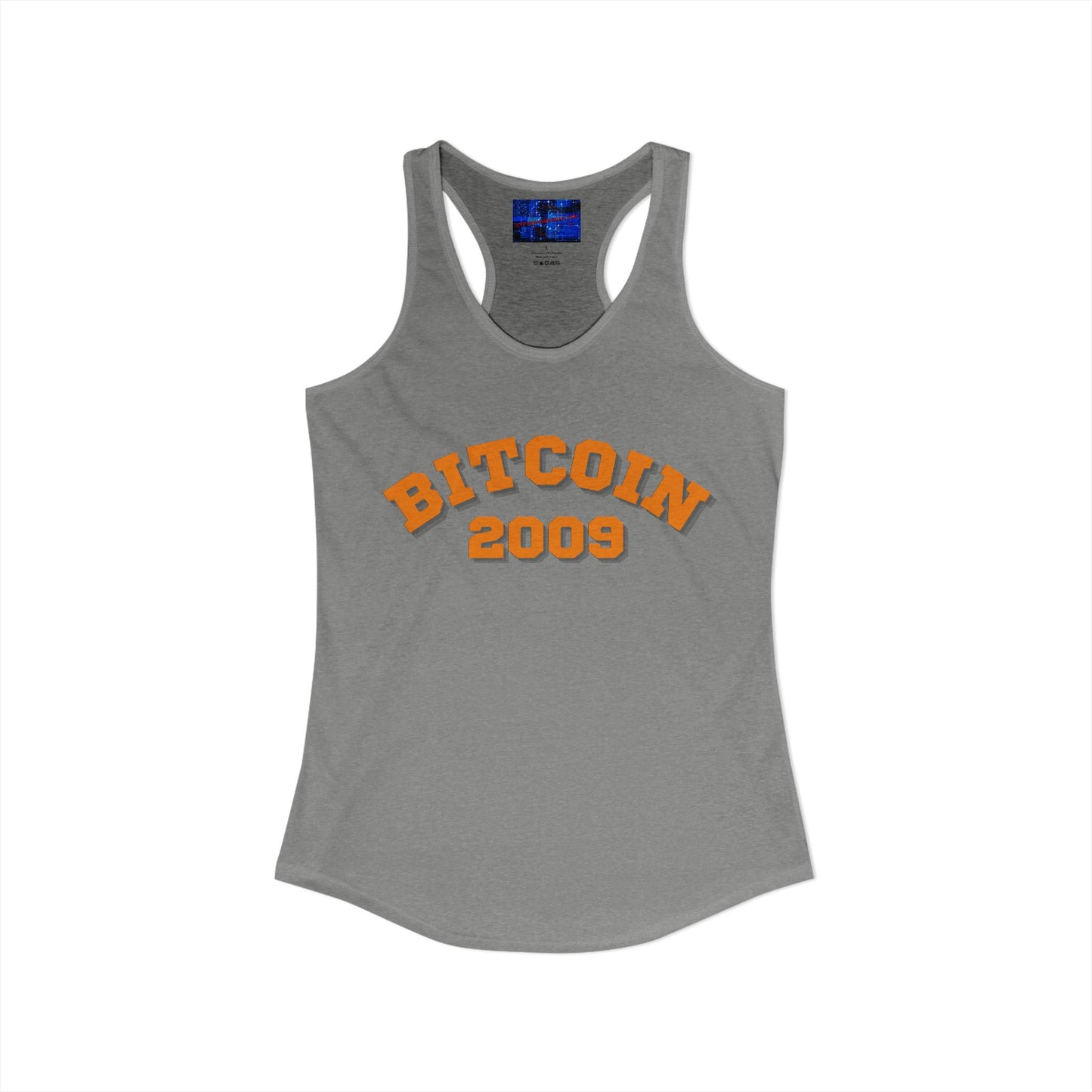 Bitcoin 2009 Women's Racerback Tank Top by cypherpunkgear.com