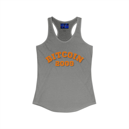Bitcoin 2009 Women's Racerback Tank Top by cypherpunkgear.com