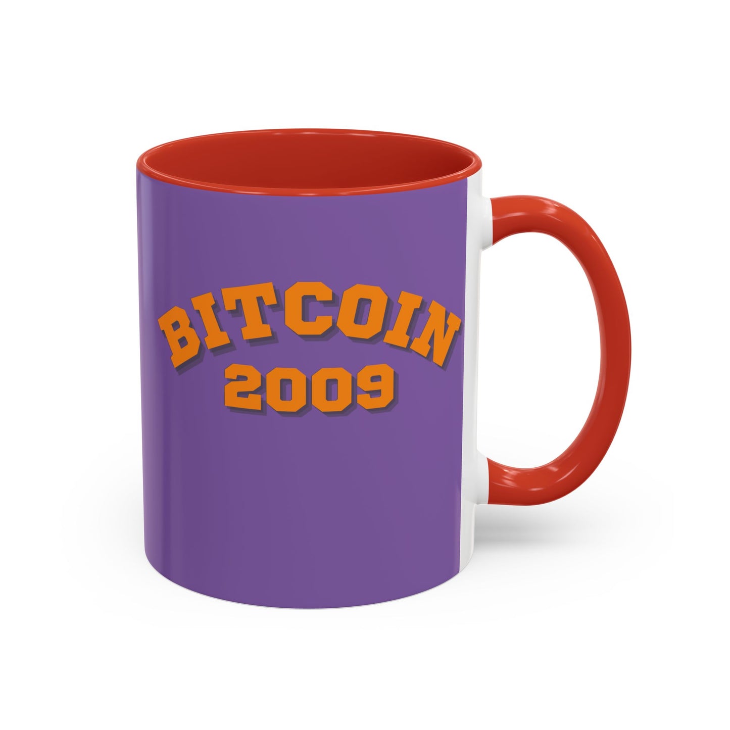 Bitcoin 2009 Light Purple Accent Mug by cypherpunkgear.com