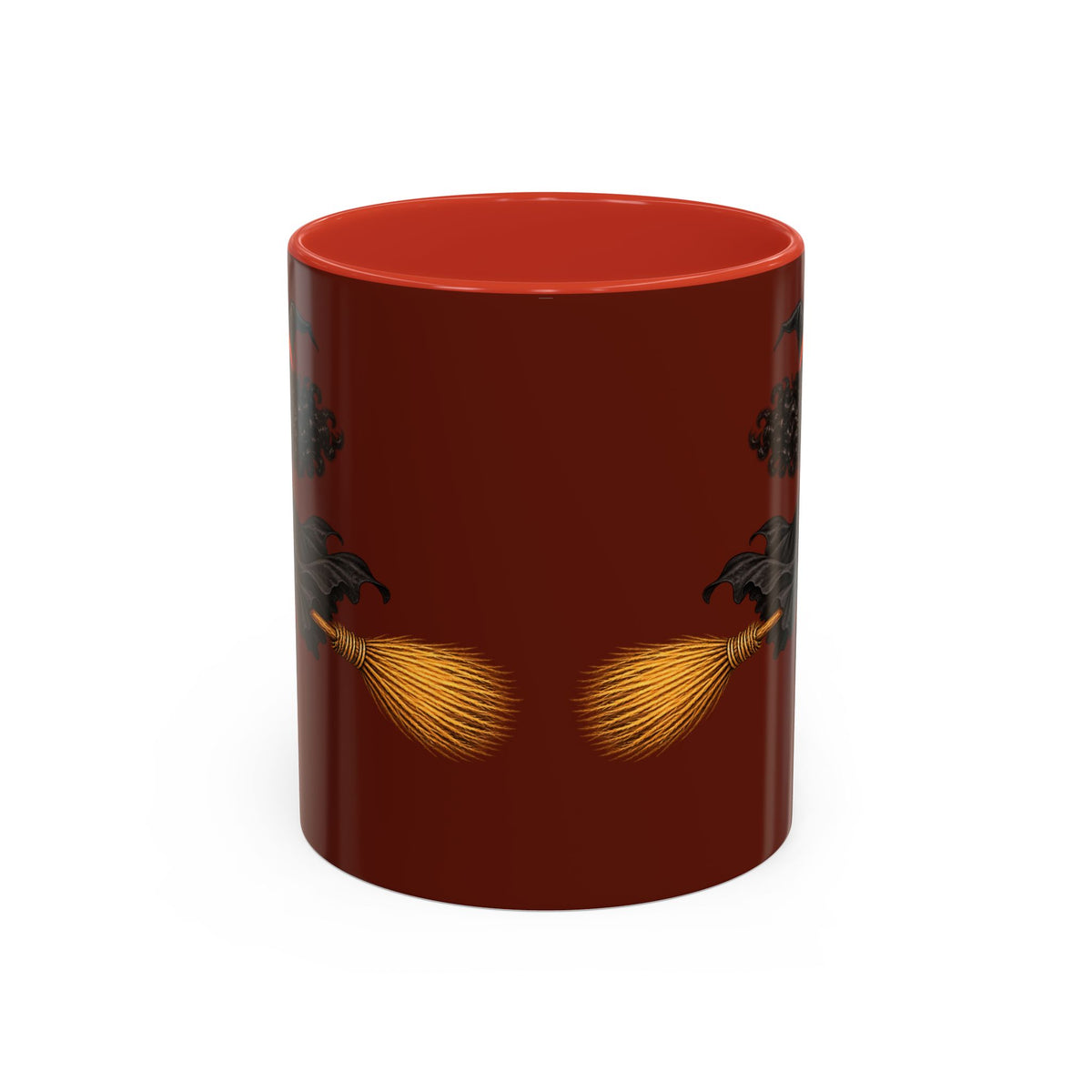 Velvet Vex Brown Accent Mug by CreepyCrafts.boo