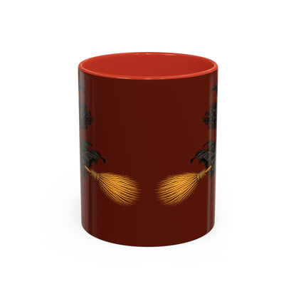 Velvet Vex Brown Accent Mug by CreepyCrafts.boo