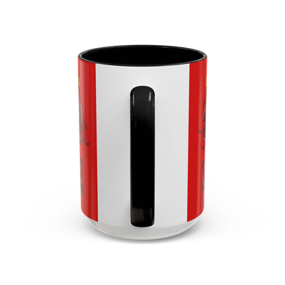 Caution, Savage Red Accent Mug by cypherpunkgear.com