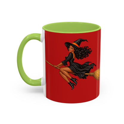 Velvet Vex Red Accent Mug by CreepyCrafts.boo