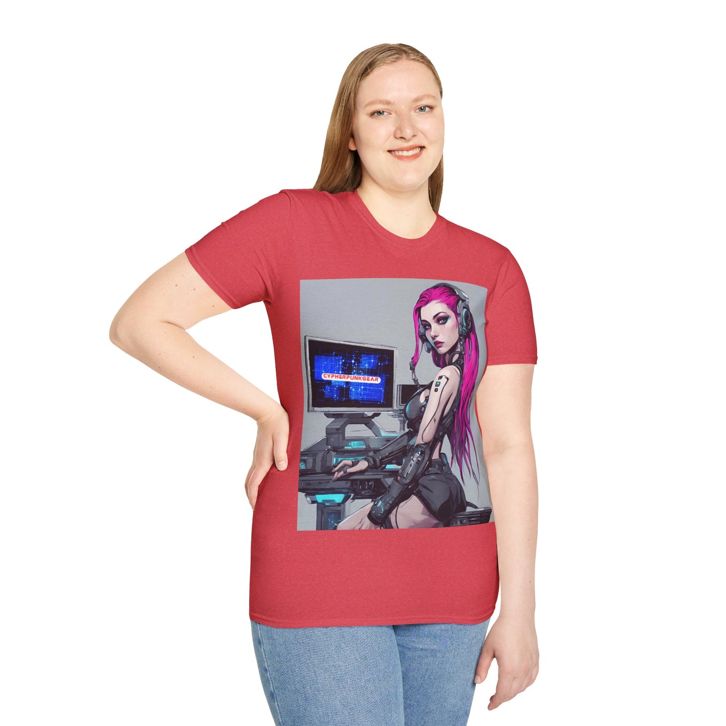 Netrunner Cyberpunk Light colors Unisex T-Shirt by cypherpunkgear.com