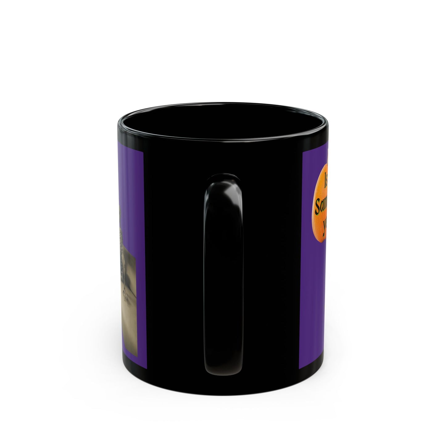 Is it Samhain yet? Skeleton's Pumpkin Purple Mug by CreepyCrafts.boo