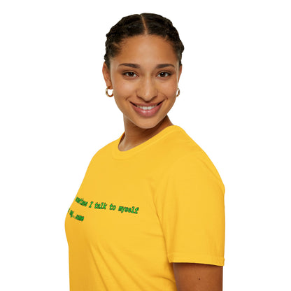 Sometimes I talk to myself - me: omg...same Light colors Unisex T-Shirt by cypherpunkgear.com