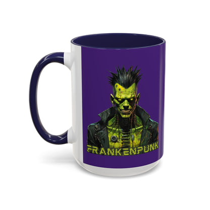 Frankenpunk Purple Accent Mug by CreepyCrafts.boo