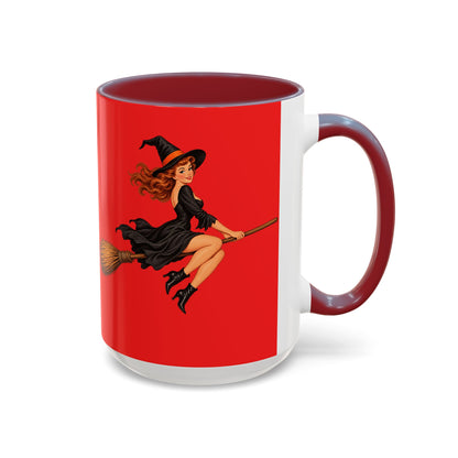 Hazel Hex Red Accent Mug by CreepyCrafts.boo
