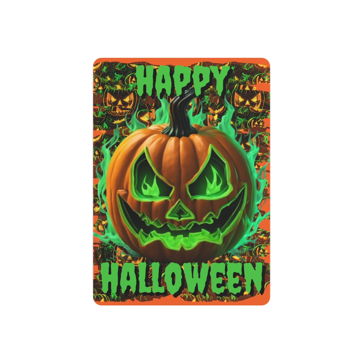 Happy Halloween Green Jack Metal Art Sign by cypherpunkgear