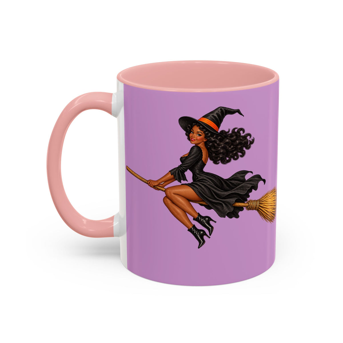 Velvet Vex Pink Accent Mug by CreepyCrafts.boo