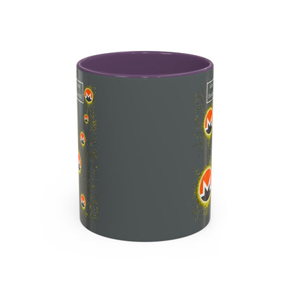 Monero (XMR) don't assume your freedoms are assured Grey Accent Mug by cypherpunkgear.com