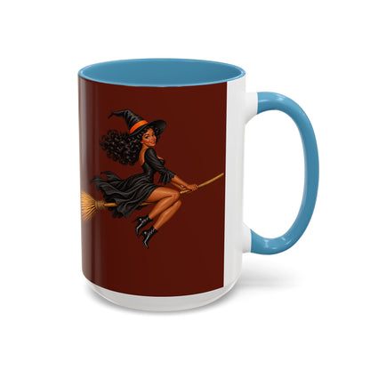 Velvet Vex Brown Accent Mug by CreepyCrafts.boo