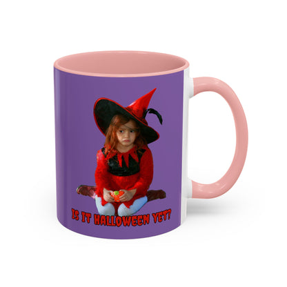 Is it Halloween yet? Light Purple Accent Mug by CreepyCrafts.boo
