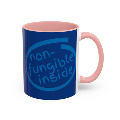 Non-Fungible Inside Dark Blue Accent Mug by cypherpunkgear.com