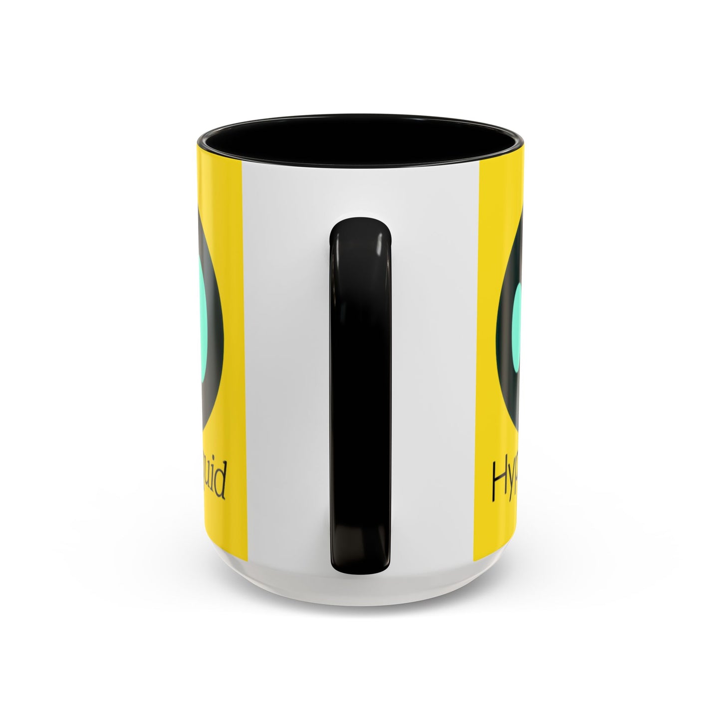 Hyperliquid Black font Yellow Accent Mug by cypherpunkgear.com