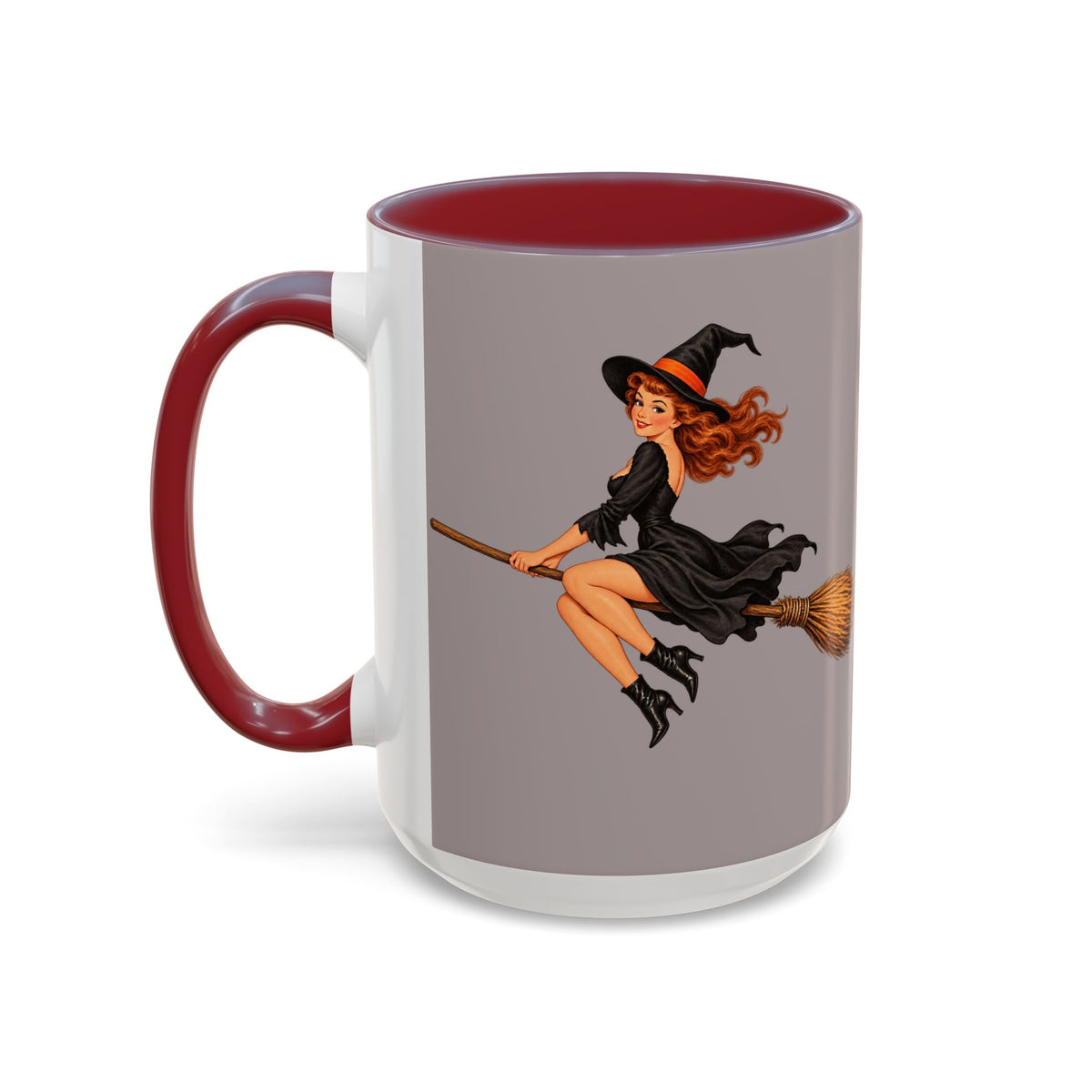 Hazel Hex Grey Accent Mug by CreepyCrafts.boo