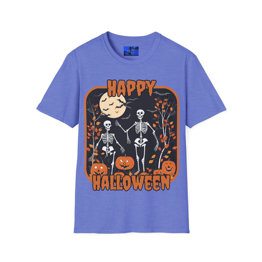 Spooktacular Skeletons of Halloween LTcolors Unisex T-shirt by cypherpunkgear