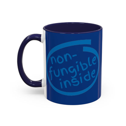 Non-Fungible Inside Dark Blue Accent Mug by cypherpunkgear.com