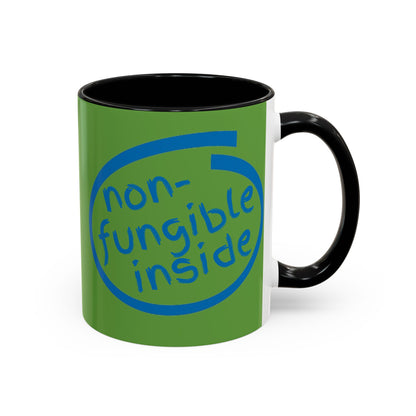 Non-Fungible Inside Green Accent Mug by cypherpunkgear.com