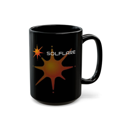 Solflare Black Mug by cypherpunkgear.com