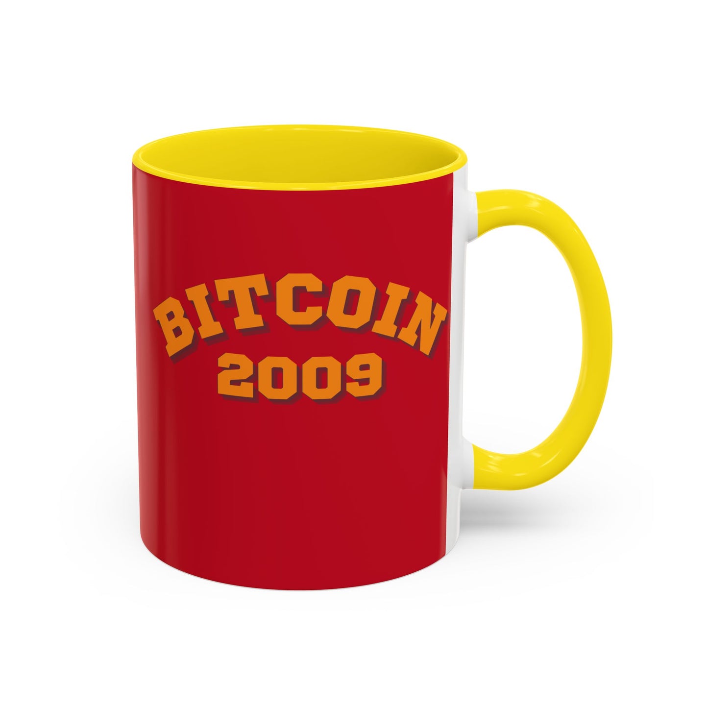 Bitcoin 2009 Red Accent Mug by cypherpunkgear.com