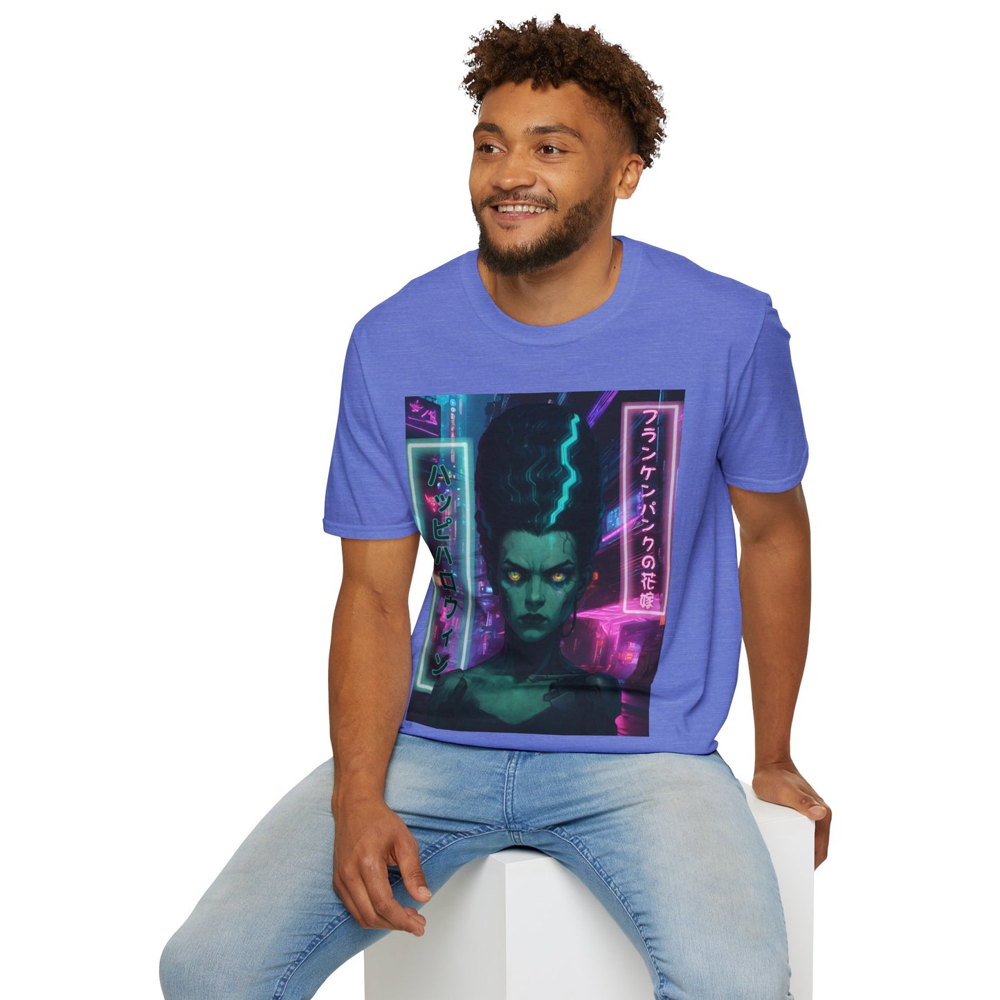 Bride of Frankenpunk Light colors Unisex T-Shirt by CreepyCrafts.boo