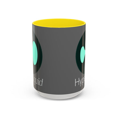 Hyperliquid White font Grey Accent Mug by cypherpunkgear.com
